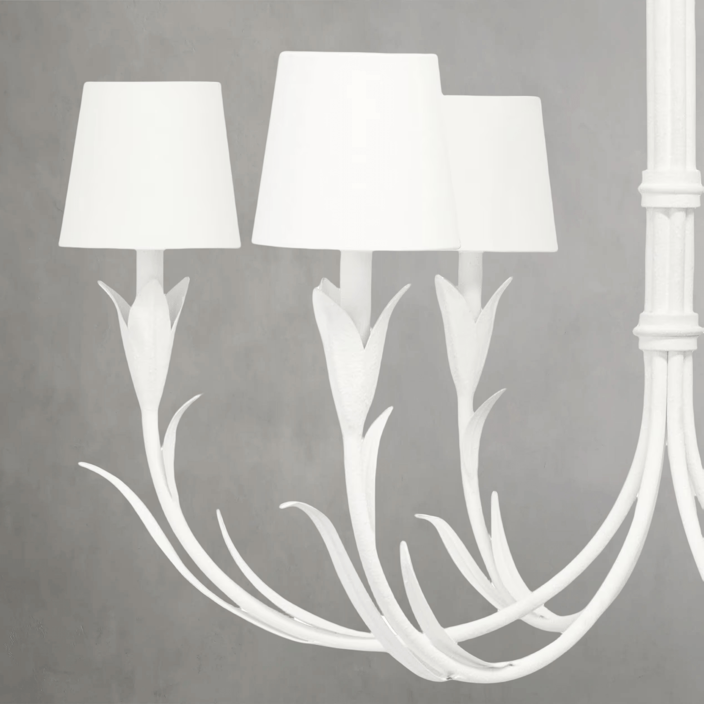 Fontara White Reed Chandelier - Lightings Menu