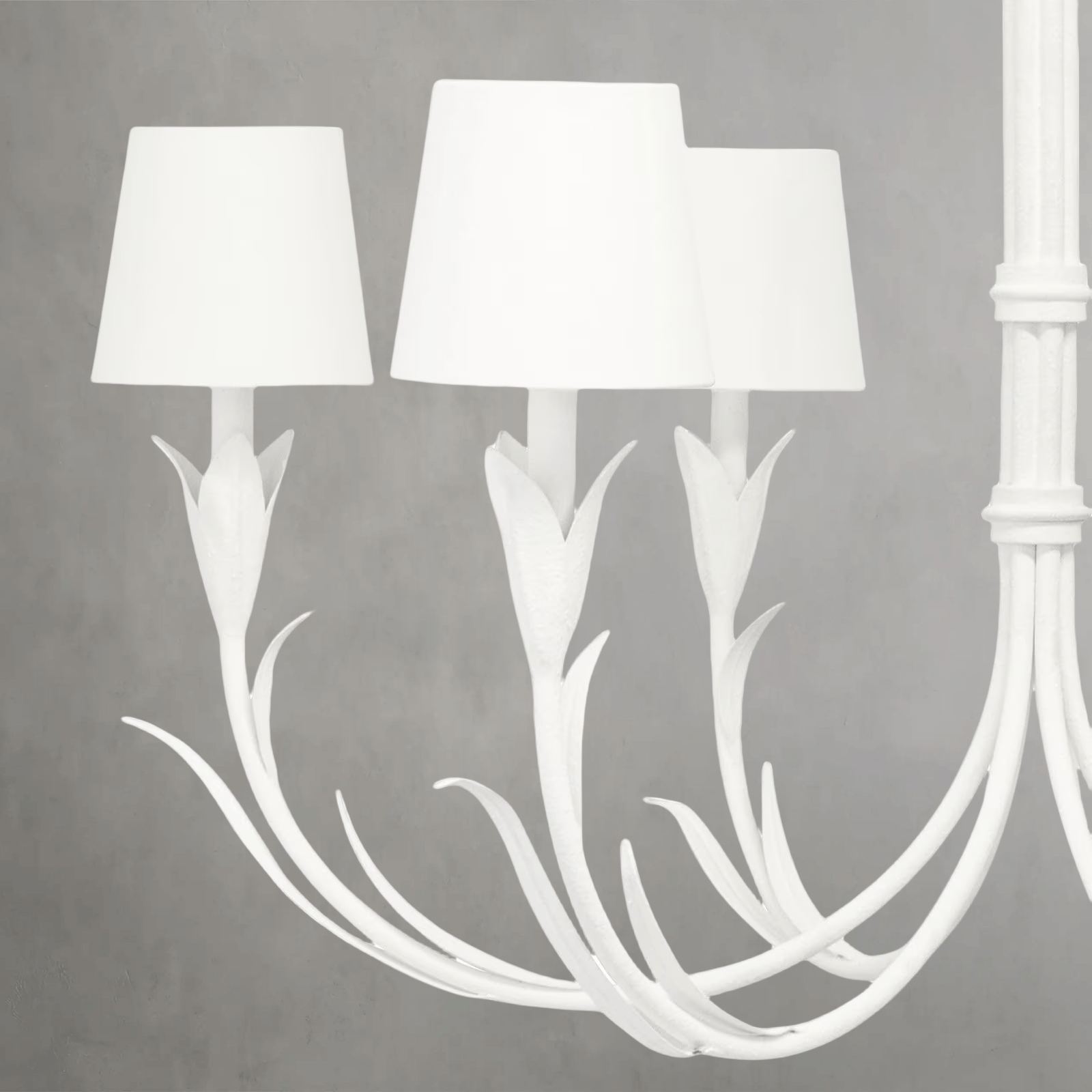 Fontara White Reed Chandelier - Lightings Menu