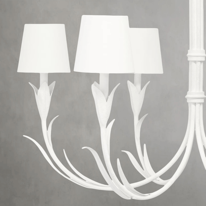 Fontara White Reed Chandelier - Lightings Menu