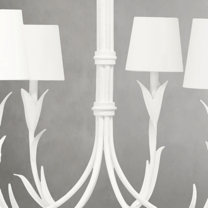 Fontara White Reed Chandelier - Lightings Menu