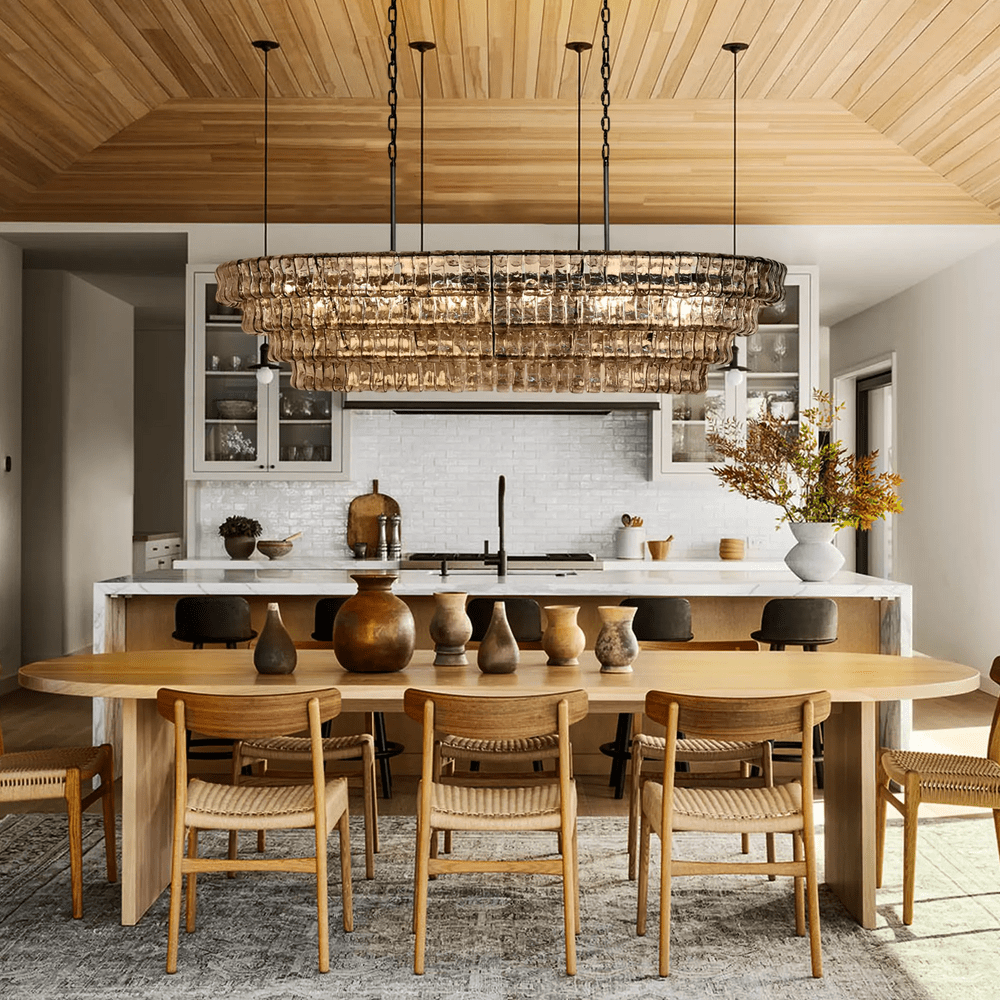 Ghiacco Oval Chandelier - Lightings Menu