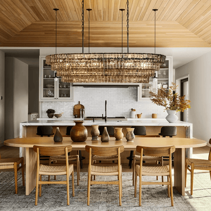 Ghiacco Oval Chandelier - Lightings Menu