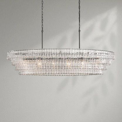 Ghiacco Oval Chandelier - Lightings Menu