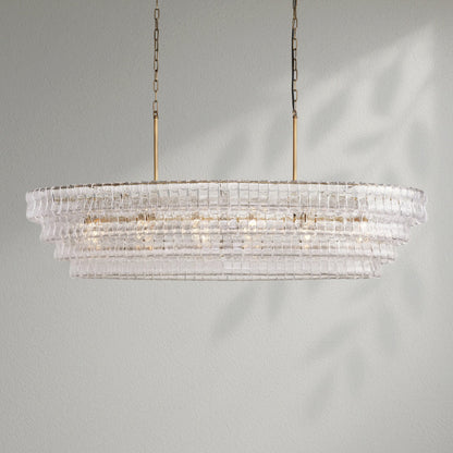 Ghiacco Oval Chandelier - Lightings Menu