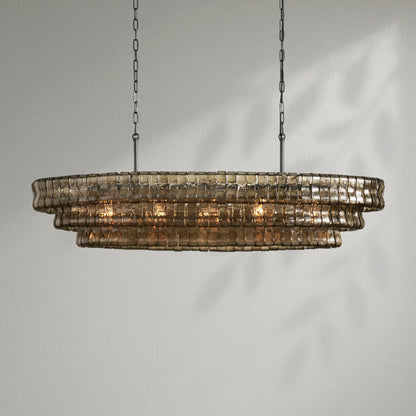 Ghiacco Oval Chandelier - Lightings Menu