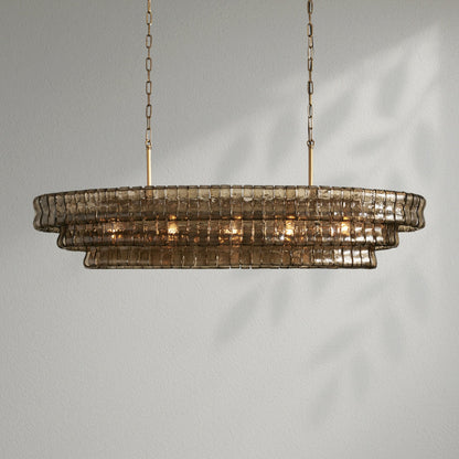 Ghiacco Oval Chandelier - Lightings Menu