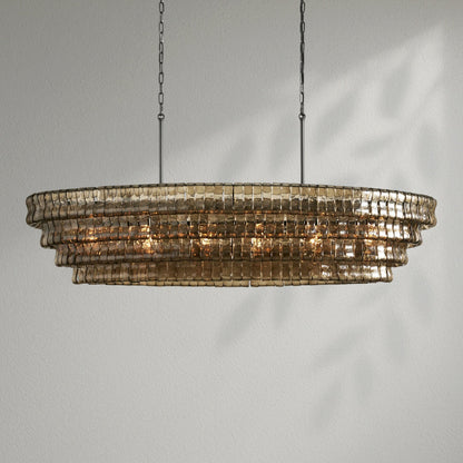 Ghiacco Oval Chandelier - Lightings Menu