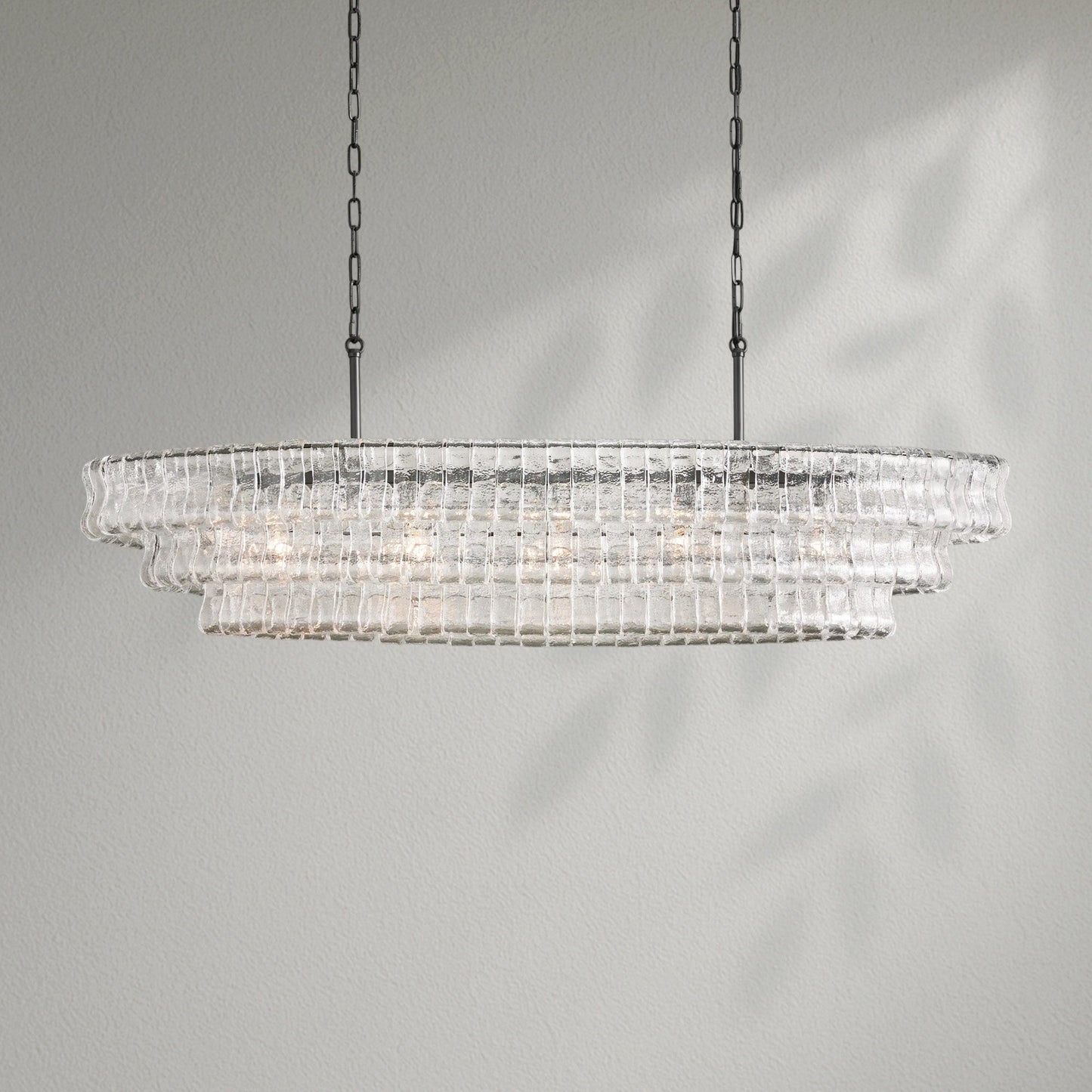 Ghiacco Oval Chandelier - Lightings Menu