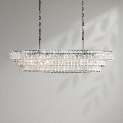 Ghiacco Oval Chandelier - Lightings Menu
