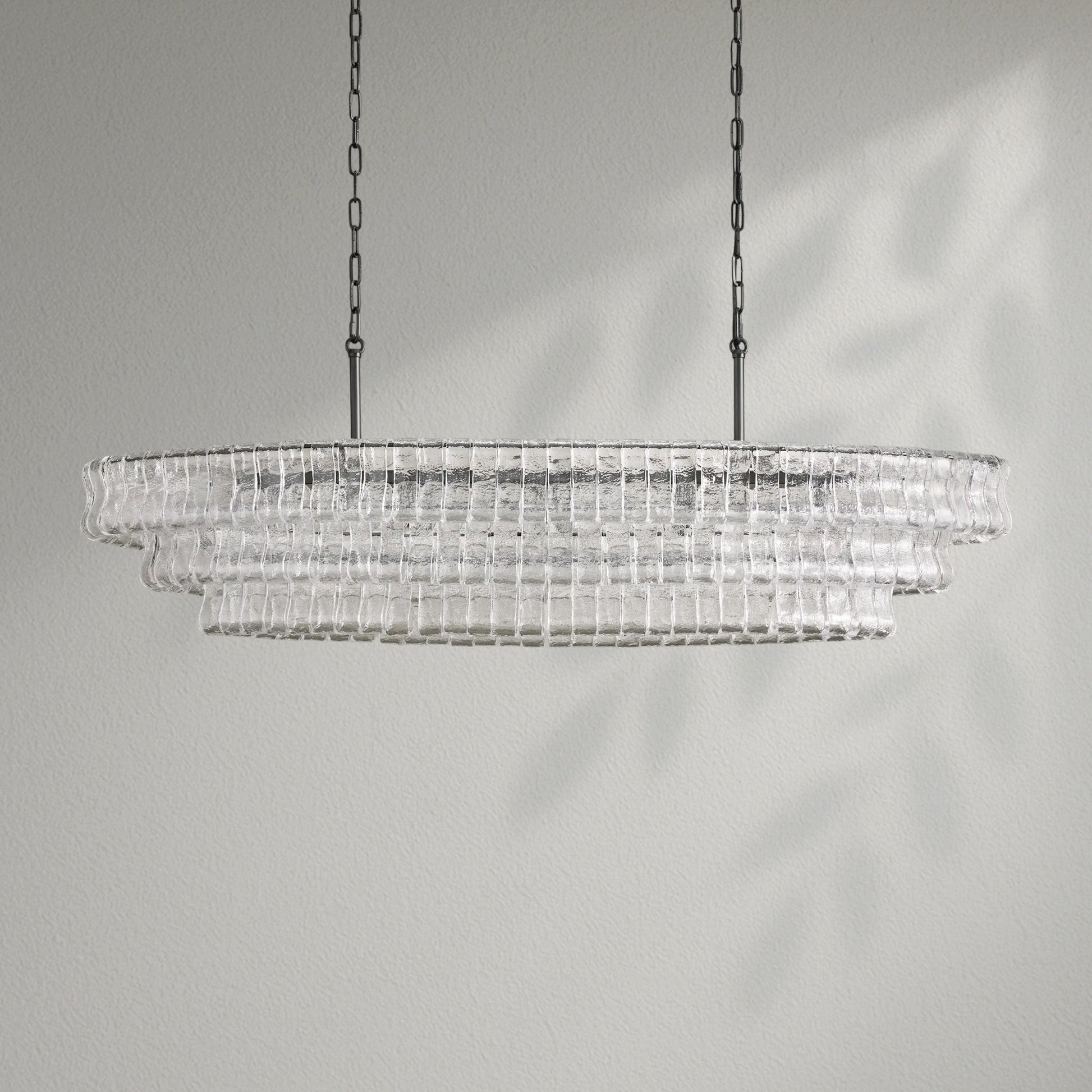 Ghiacco Oval Chandelier - Lightings Menu