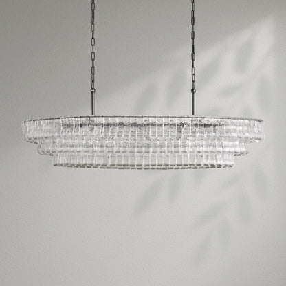 Ghiacco Oval Chandelier - Lightings Menu