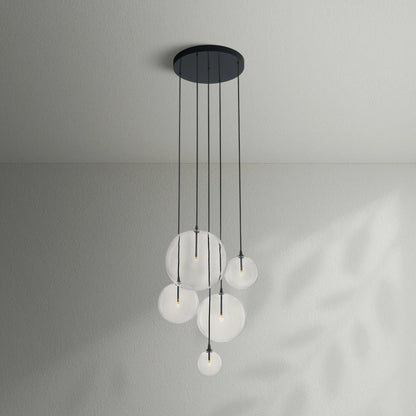 Glass Globe Mobile Cluster Chandelier - Lightings Menu