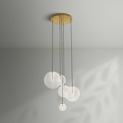 Glass Globe Mobile Cluster Chandelier - Lightings Menu