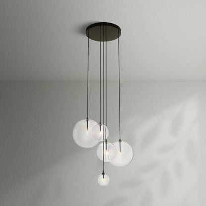 Glass Globe Mobile Cluster Chandelier - Lightings Menu