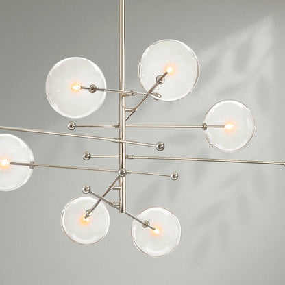 Glass Globe Mobile Eight - Arm Chandelier - Lightings Menu