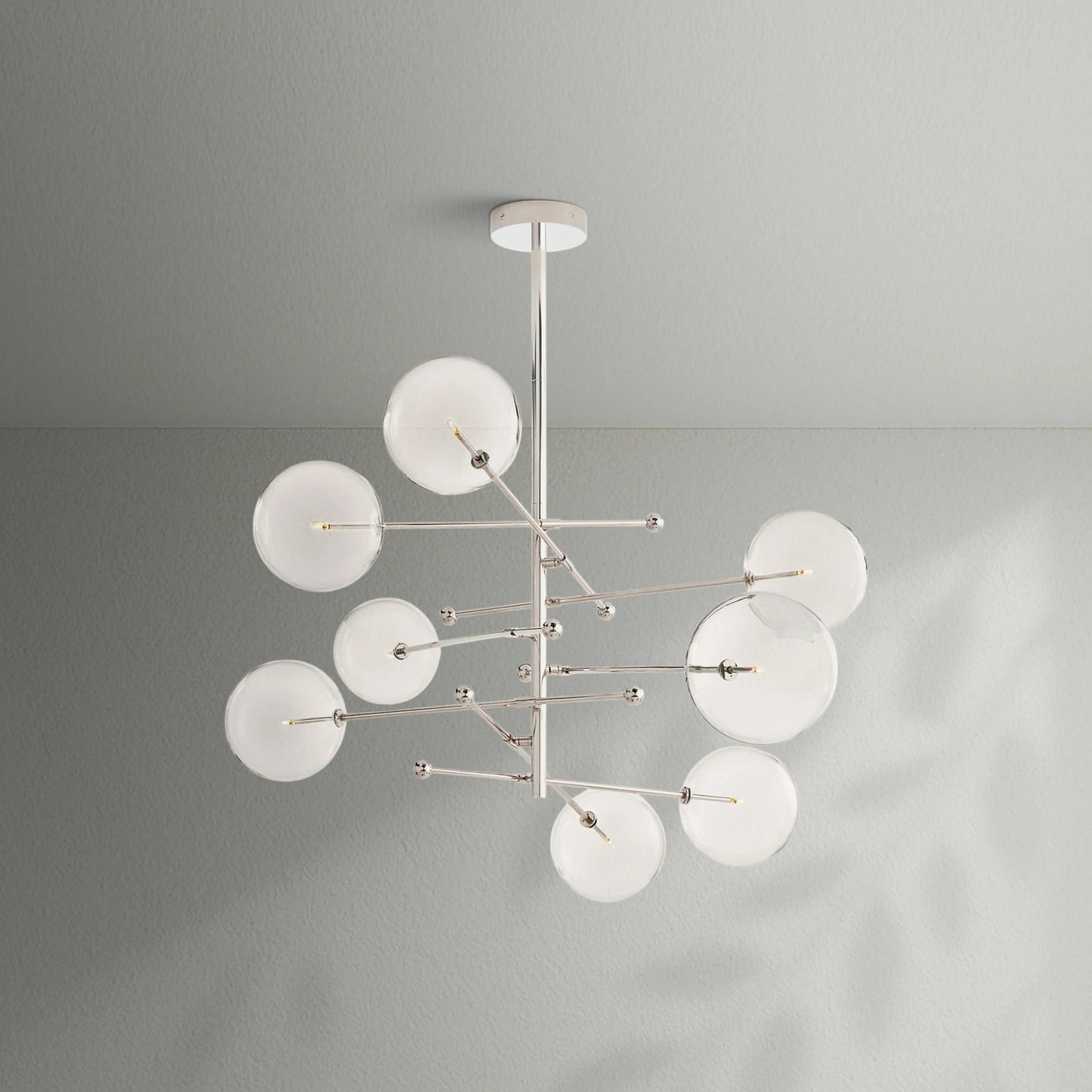 Glass Globe Mobile Eight - Arm Chandelier - Lightings Menu