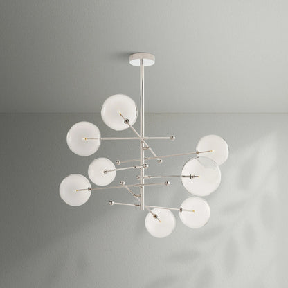 Glass Globe Mobile Eight - Arm Chandelier - Lightings Menu
