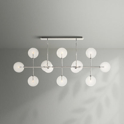 Glass Globe Mobile Linear Chandelier - Lightings Menu