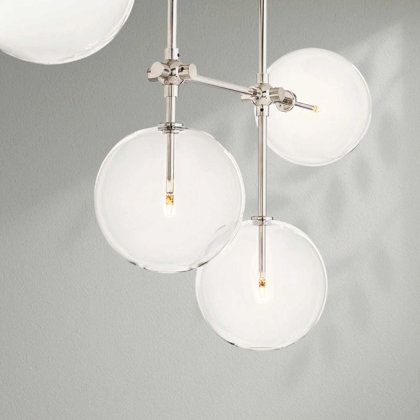Glass Globe Mobile Linear Chandelier - Lightings Menu