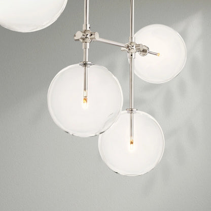 Glass Globe Mobile Linear Chandelier - Lightings Menu