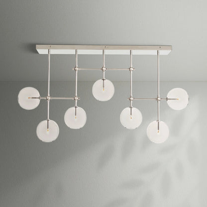 Glass Globe Mobile Linear Chandelier - Lightings Menu