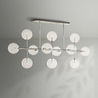 Glass Globe Mobile Linear Chandelier - Lightings Menu