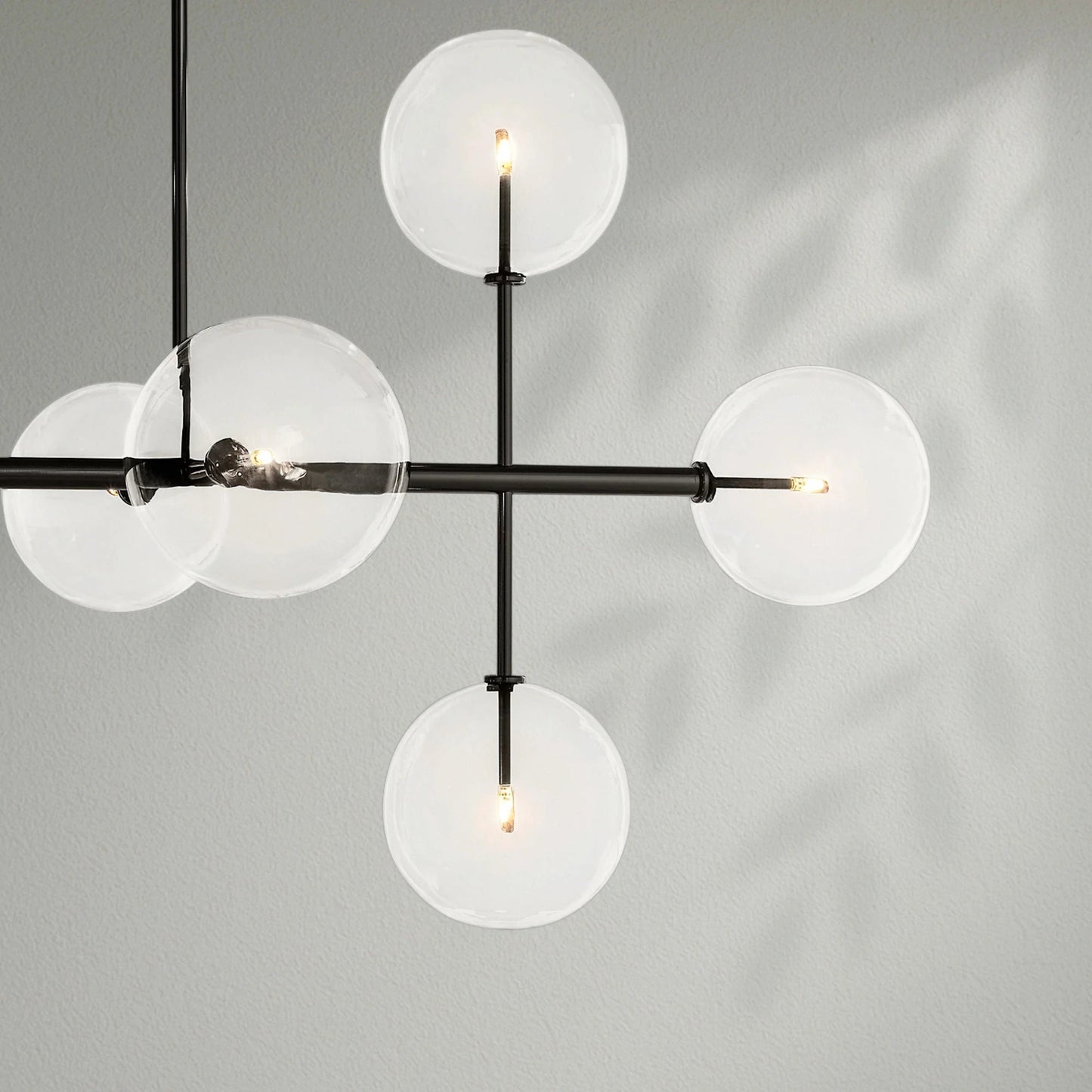 Glass Globe Mobile Linear Chandelier - Lightings Menu