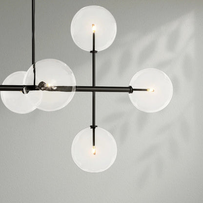 Glass Globe Mobile Linear Chandelier - Lightings Menu
