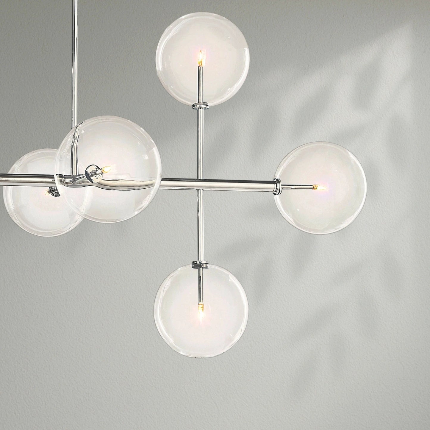 Glass Globe Mobile Linear Chandelier - Lightings Menu