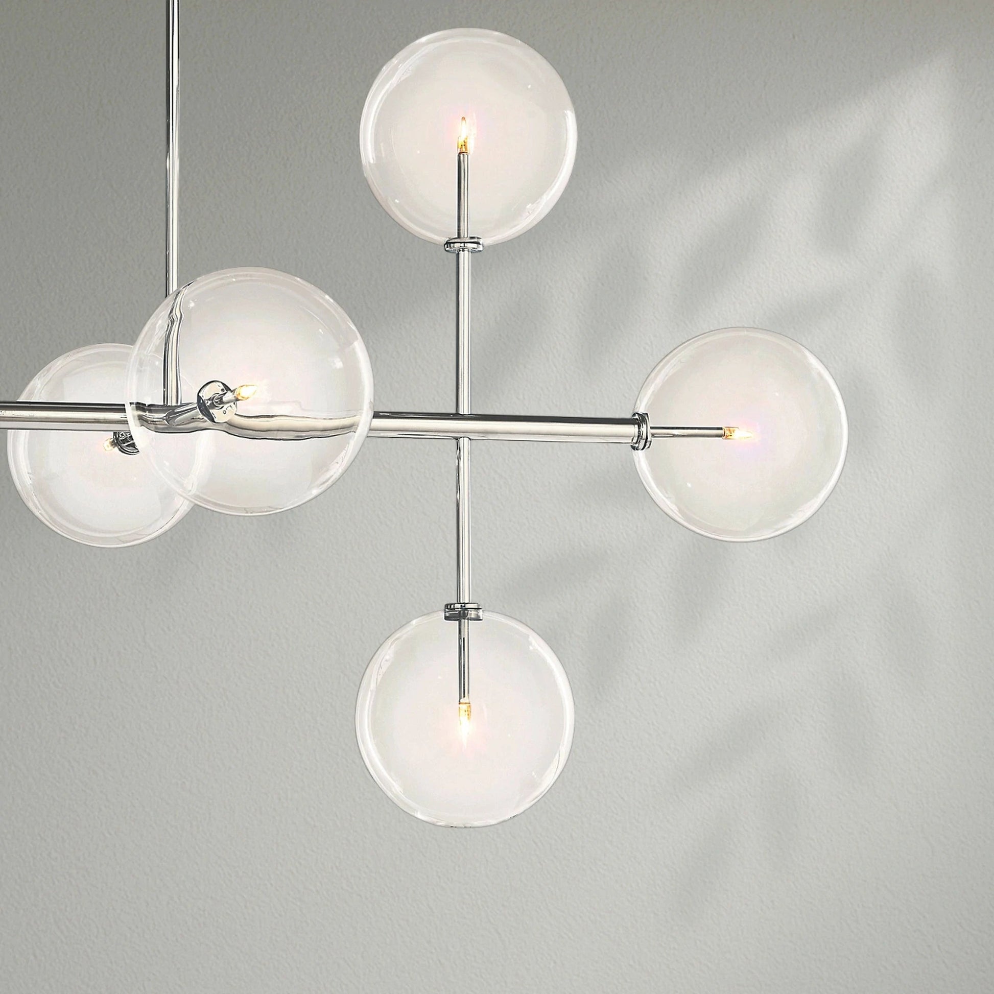 Glass Globe Mobile Linear Chandelier - Lightings Menu