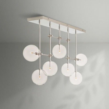 Glass Globe Mobile Linear Chandelier - Lightings Menu
