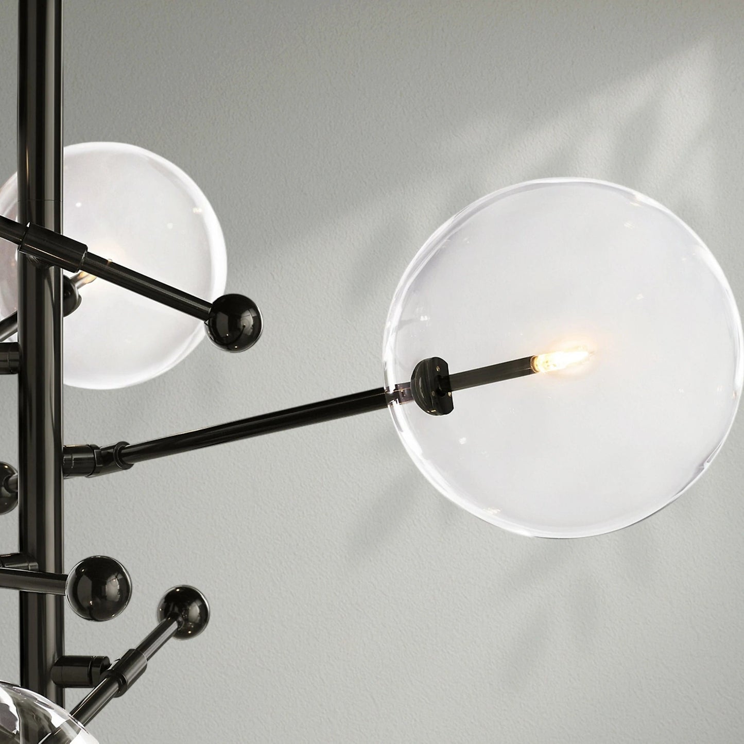 Glass Globe Mobile Six - Arm Chandelier - Lightings Menu