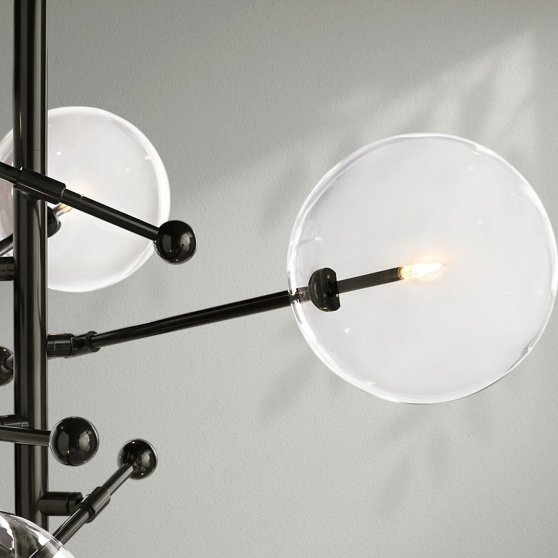 Glass Globe Mobile Six - Arm Chandelier - Lightings Menu
