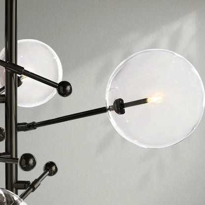 Glass Globe Mobile Six - Arm Chandelier - Lightings Menu
