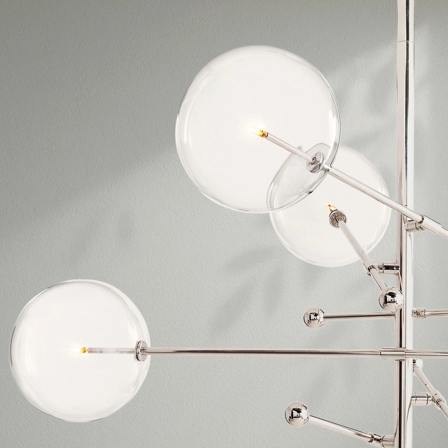 Glass Globe Mobile Six - Arm Chandelier - Lightings Menu