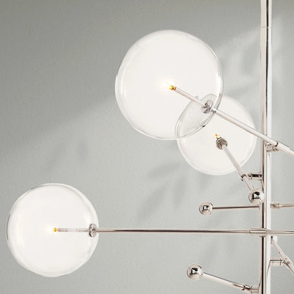 Glass Globe Mobile Six - Arm Chandelier - Lightings Menu
