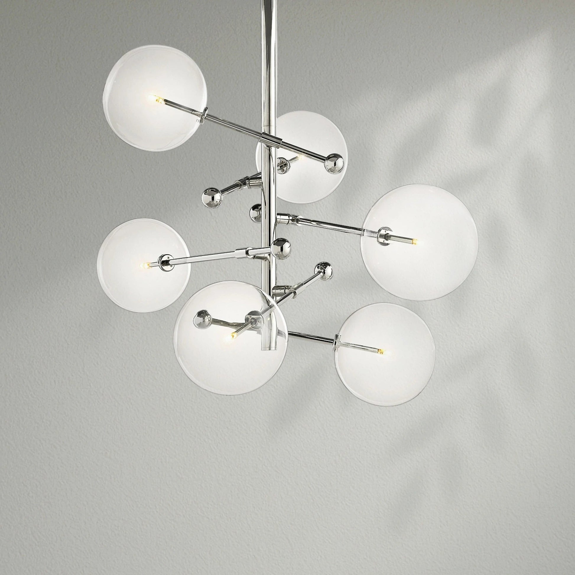 Glass Globe Mobile Six - Arm Chandelier - Lightings Menu
