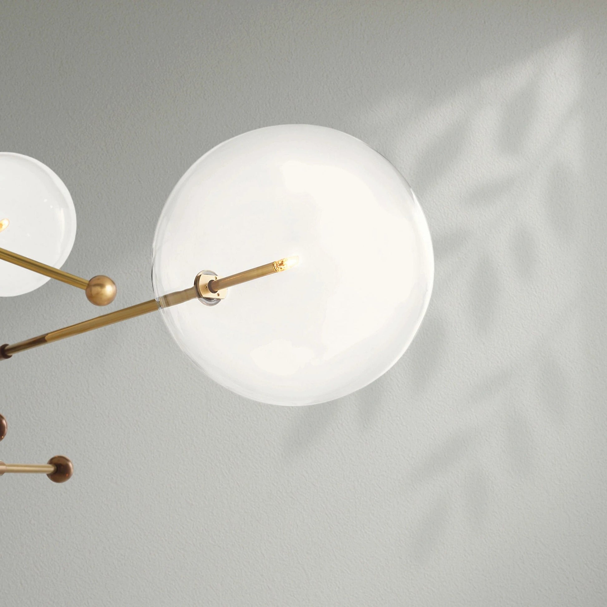 Glass Globe Mobile Six - Arm Chandelier - Lightings Menu