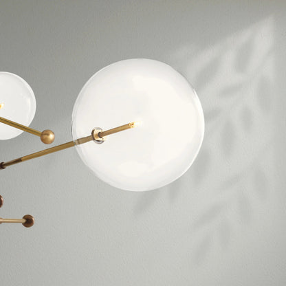 Glass Globe Mobile Six - Arm Chandelier - Lightings Menu