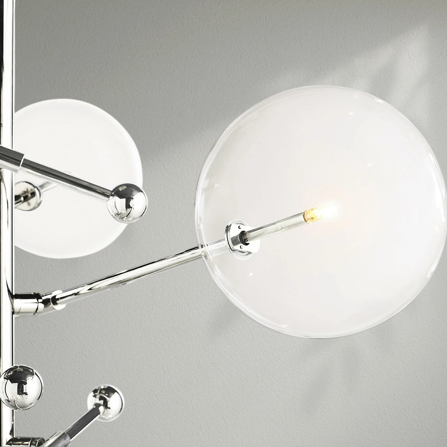 Glass Globe Mobile Six - Arm Chandelier - Lightings Menu