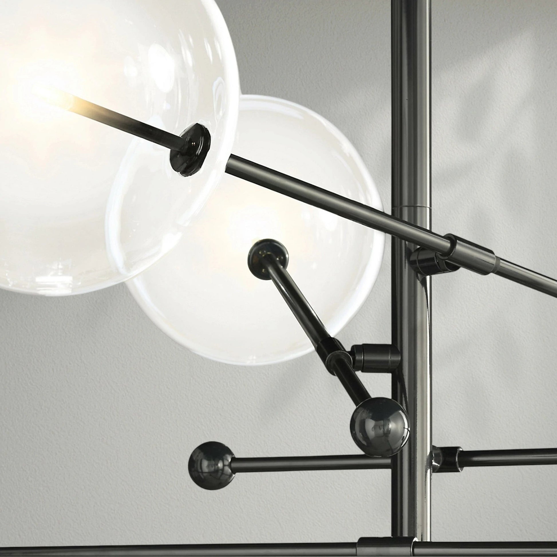 Glass Globe Mobile Six - Arm Chandelier - Lightings Menu