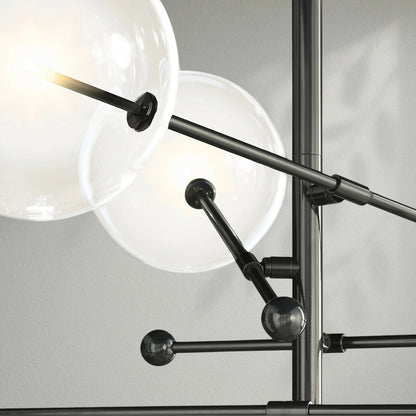 Glass Globe Mobile Six - Arm Chandelier - Lightings Menu