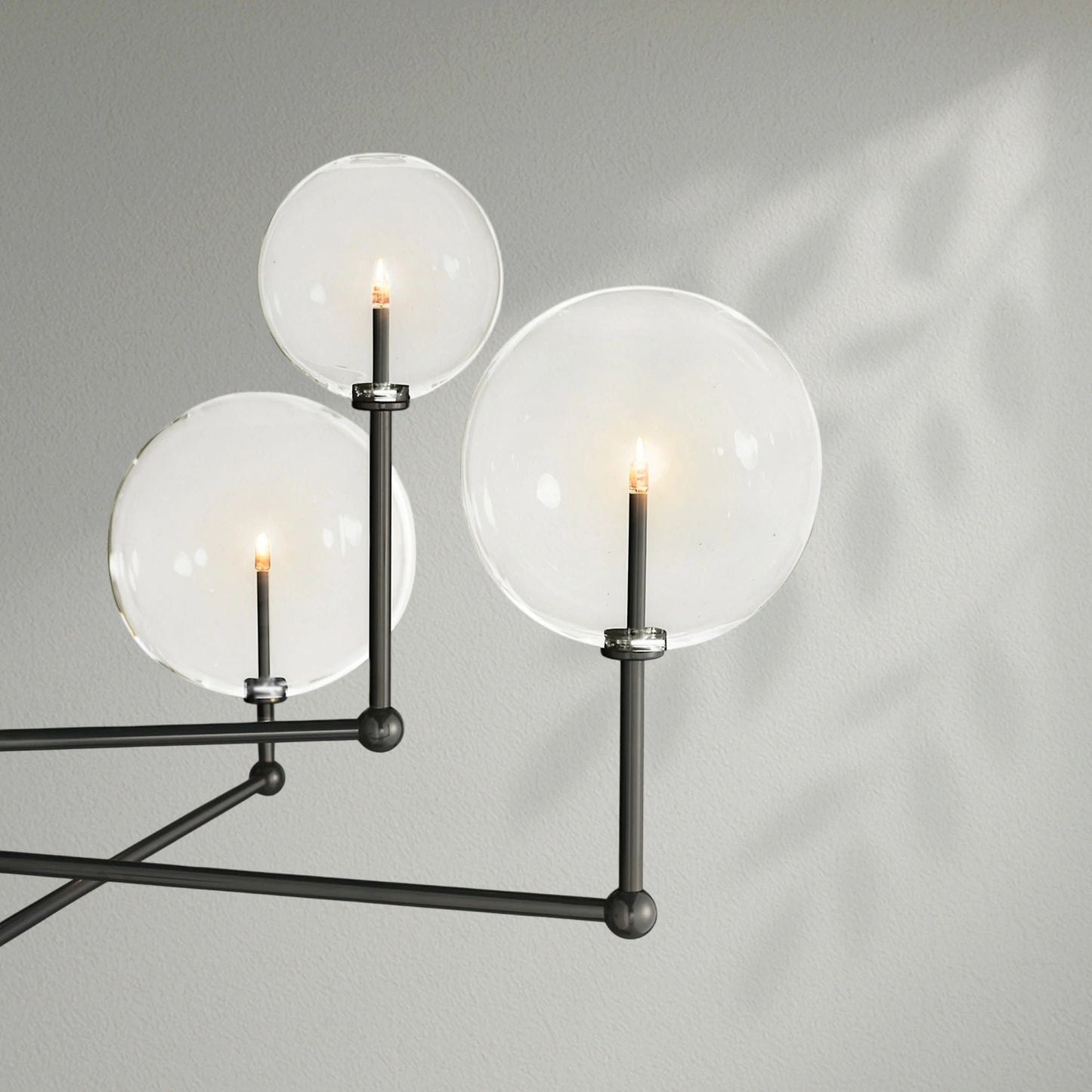 Glass Globe Mobile Three - Arm Chandelier - Lightings Menu