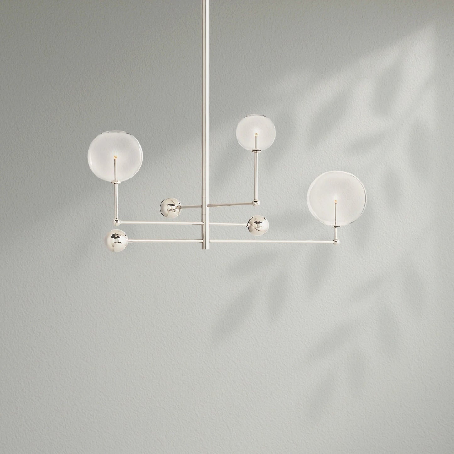 Glass Globe Mobile Three - Arm Chandelier - Lightings Menu