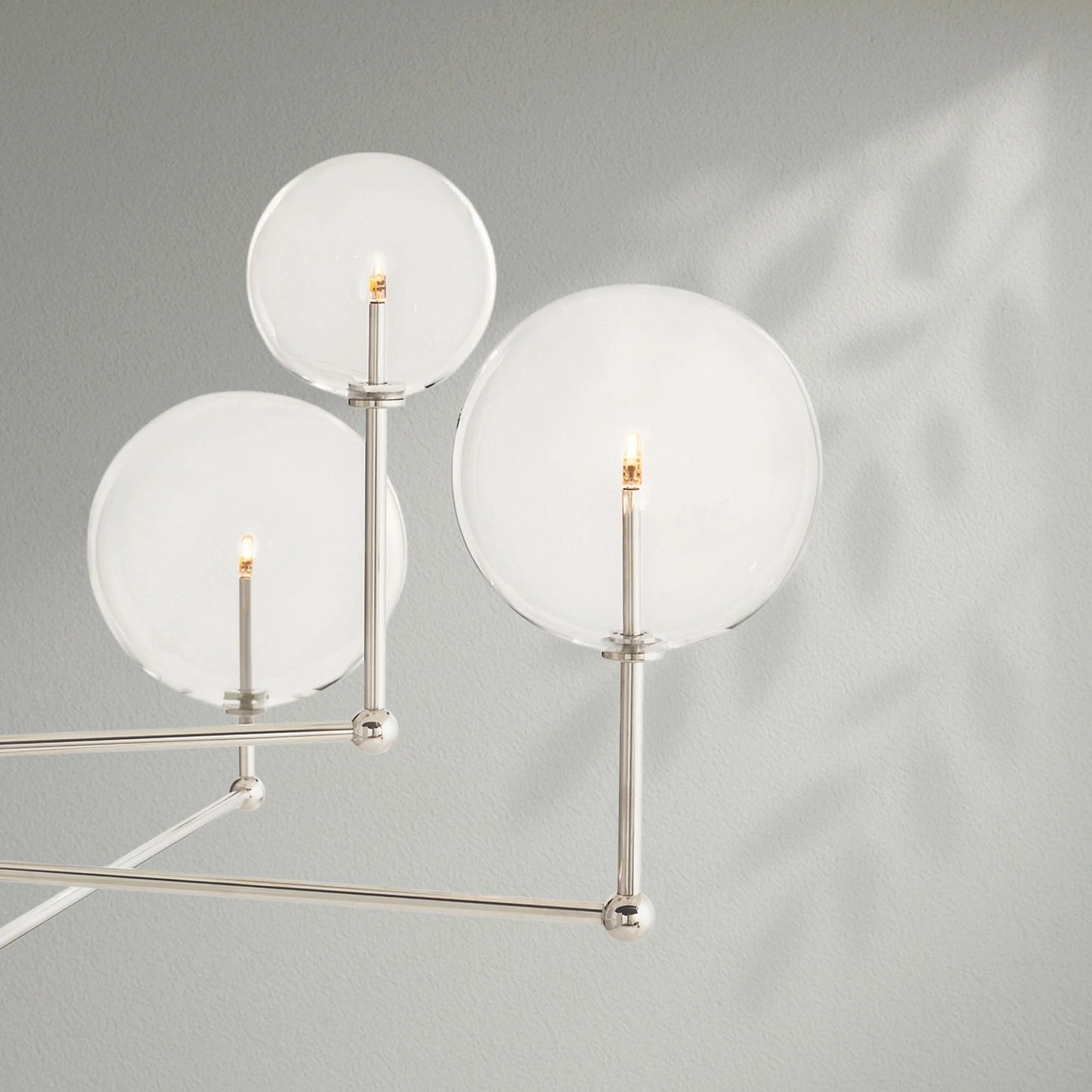 Glass Globe Mobile Three - Arm Chandelier - Lightings Menu