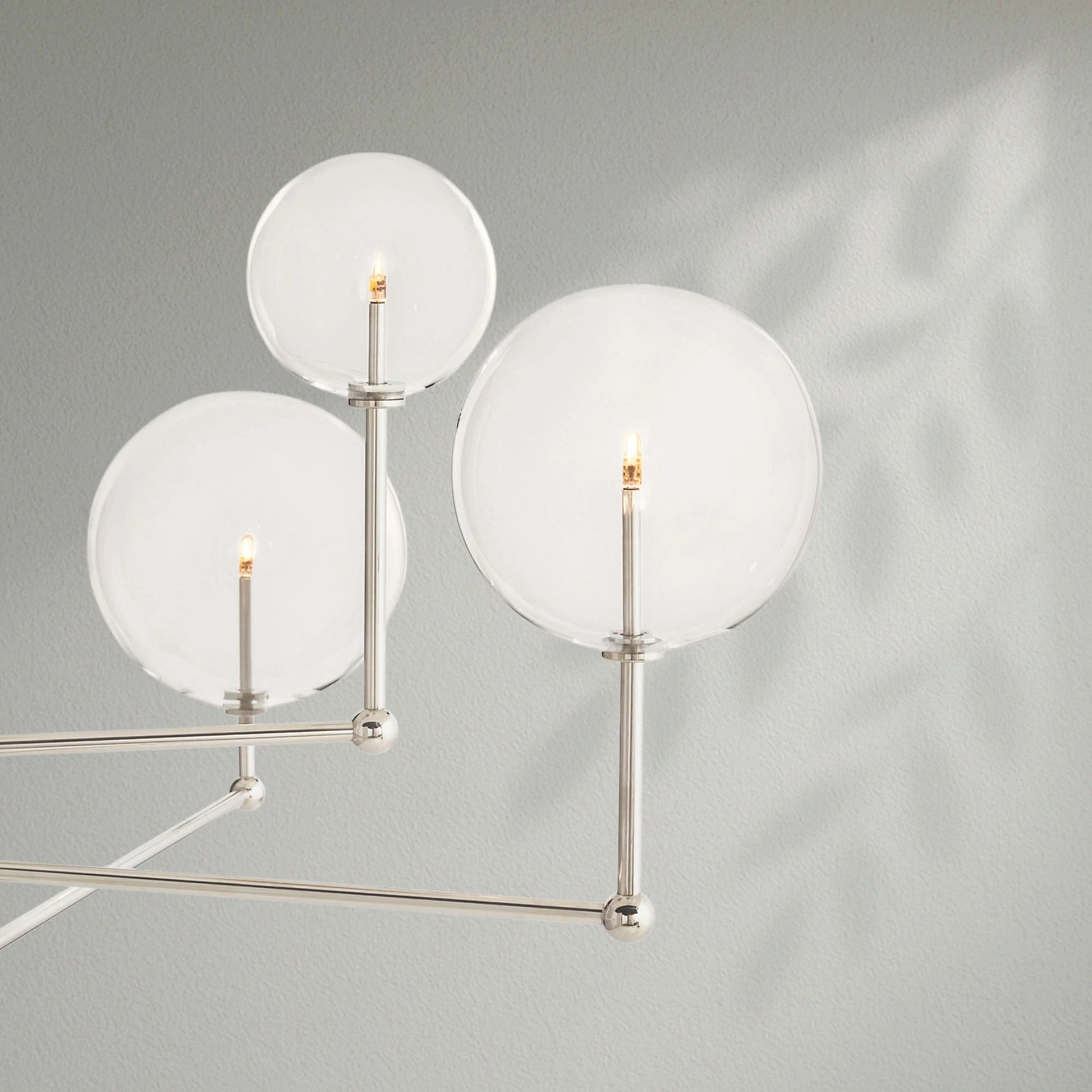 Glass Globe Mobile Three - Arm Chandelier - Lightings Menu