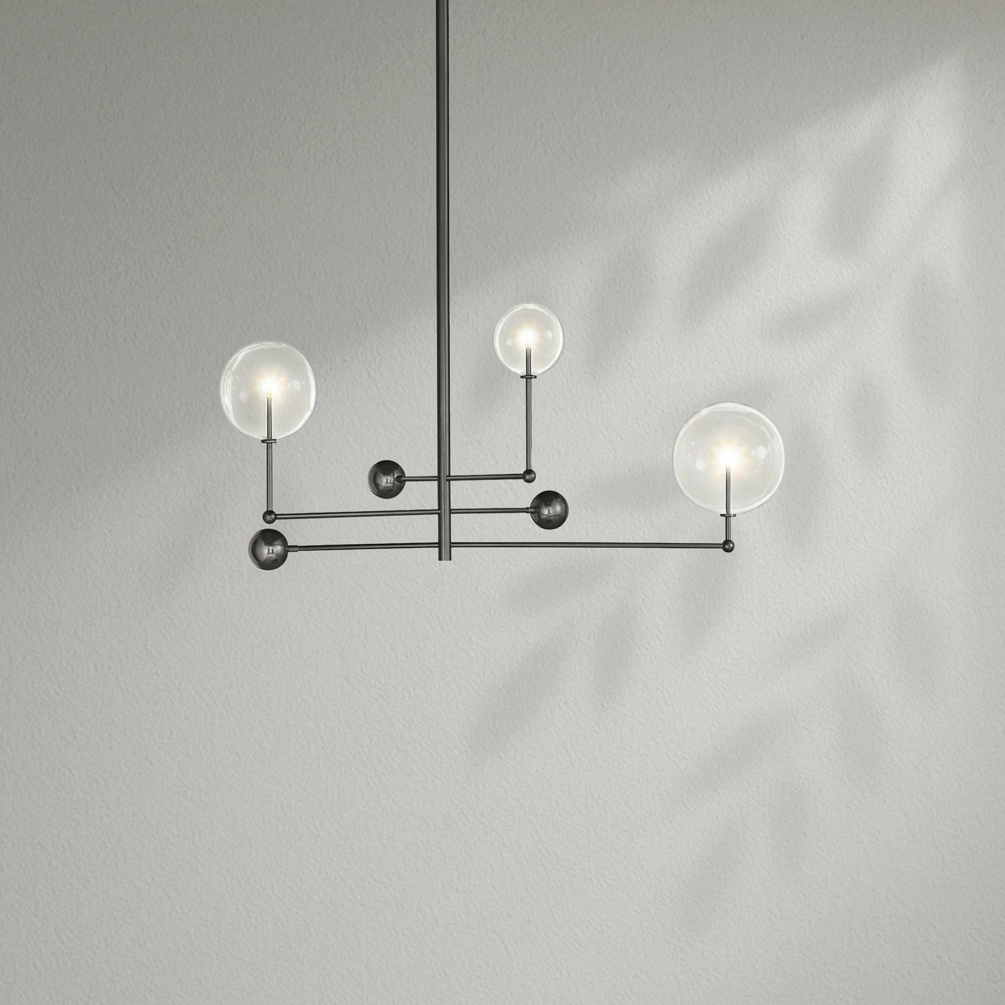 Glass Globe Mobile Three - Arm Chandelier - Lightings Menu