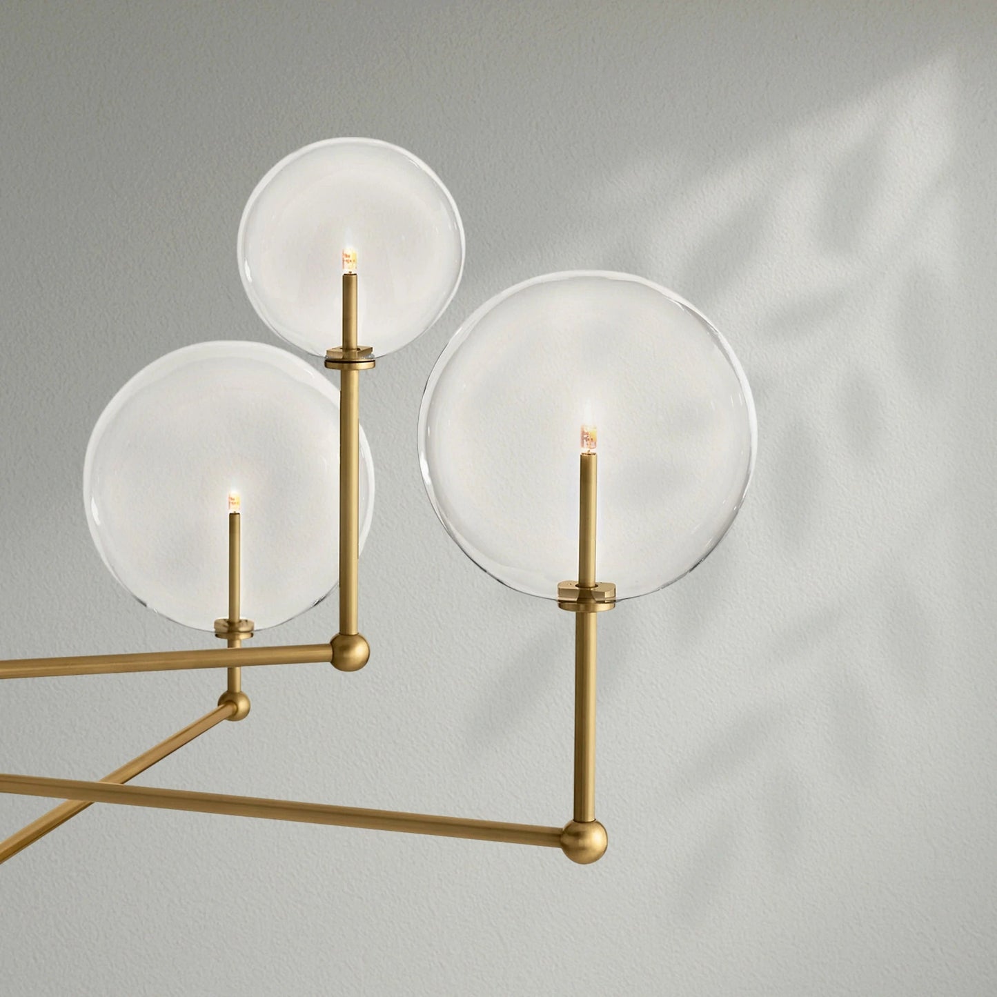 Glass Globe Mobile Three - Arm Chandelier - Lightings Menu