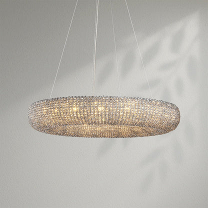 Halos Crystal Round Chandelier - Lightings Menu
