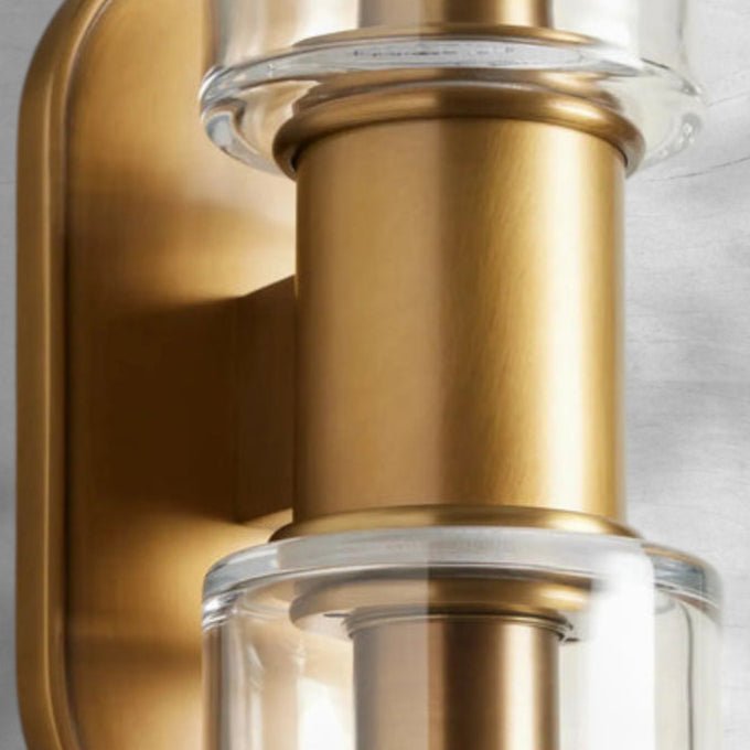Harlien Clear Glass 2 - Light Wall Sconce - Lightings Menu